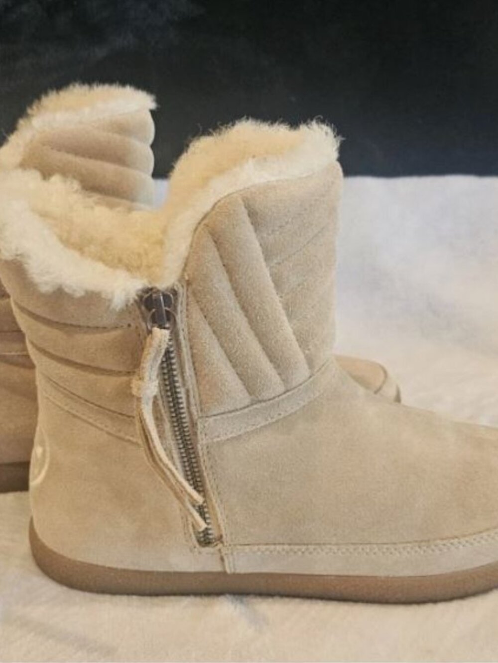 Tory Burch Tan Suede Booties-size 9- NEW